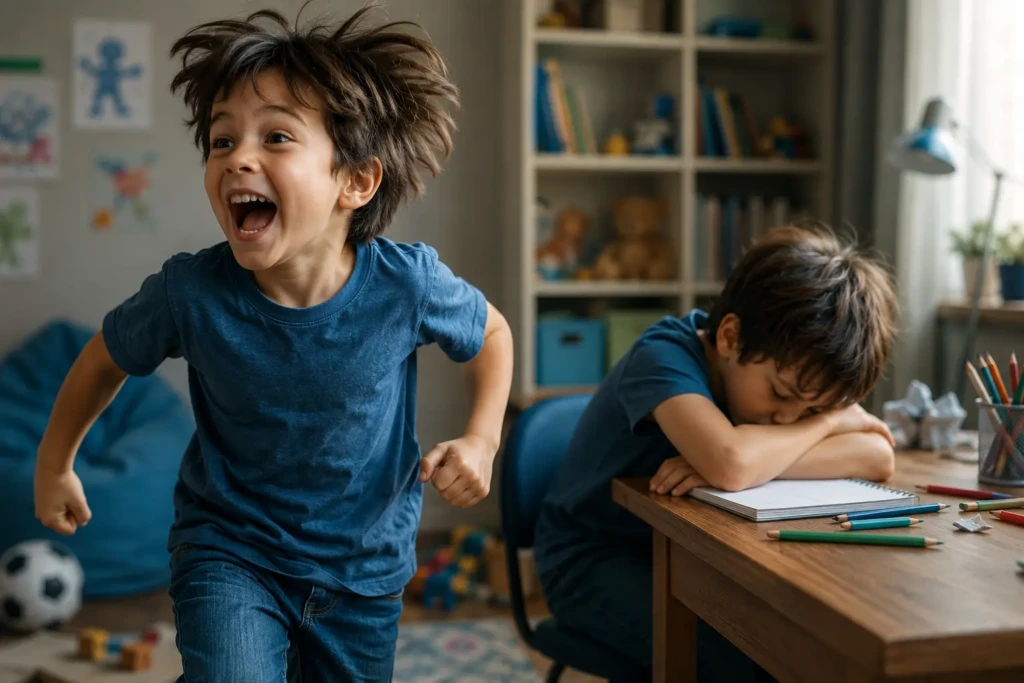 Niños hiperactivos y agotados