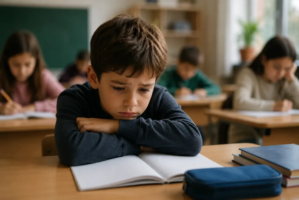 estrés escolar en niños