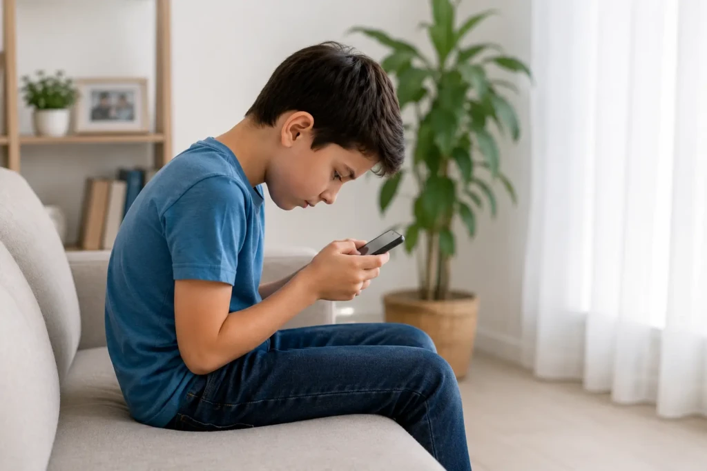 la postura de los niños