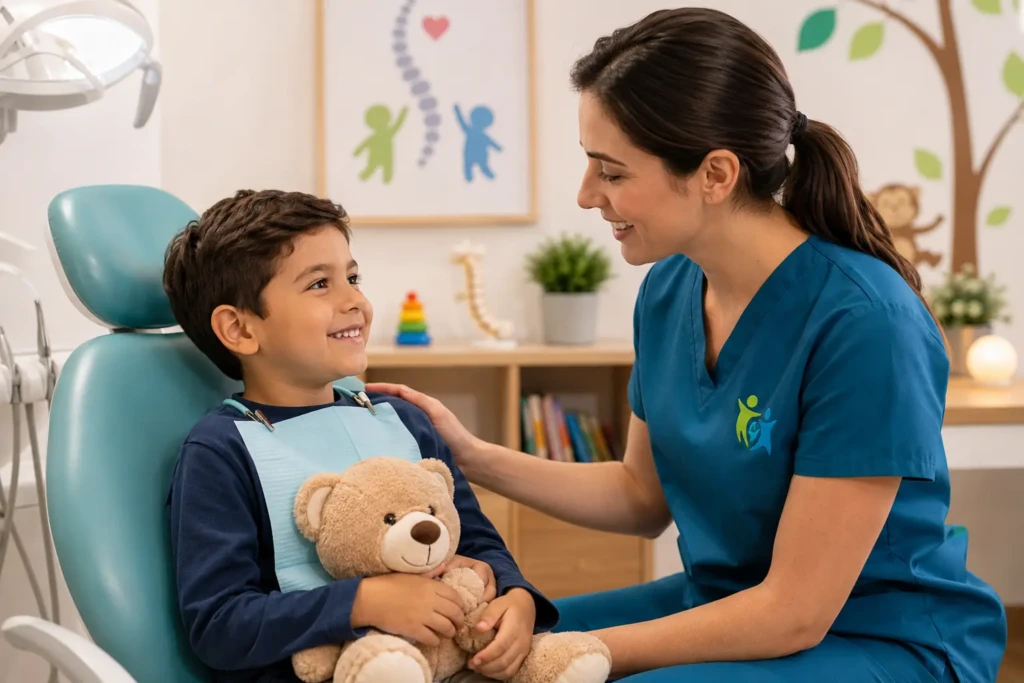 Niño con miedo al dentista en Lima